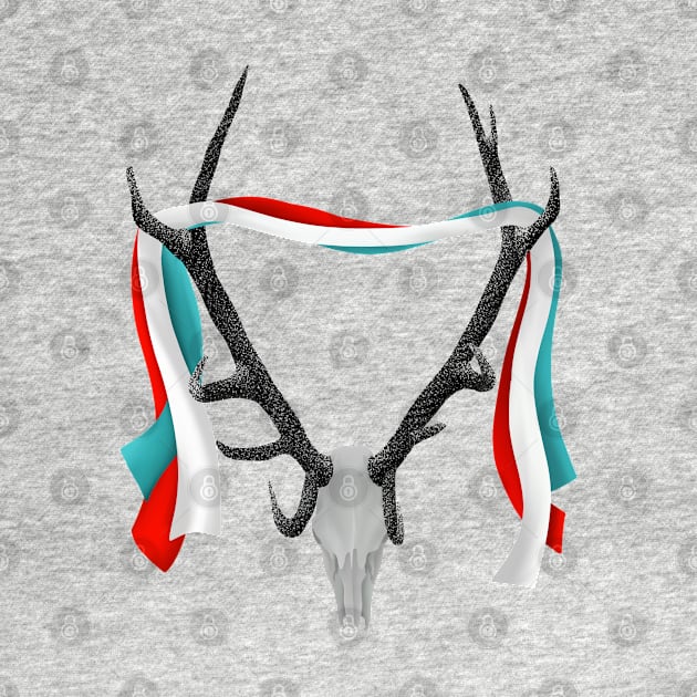 Mounted Stag Skull With Antlers by mailboxdisco